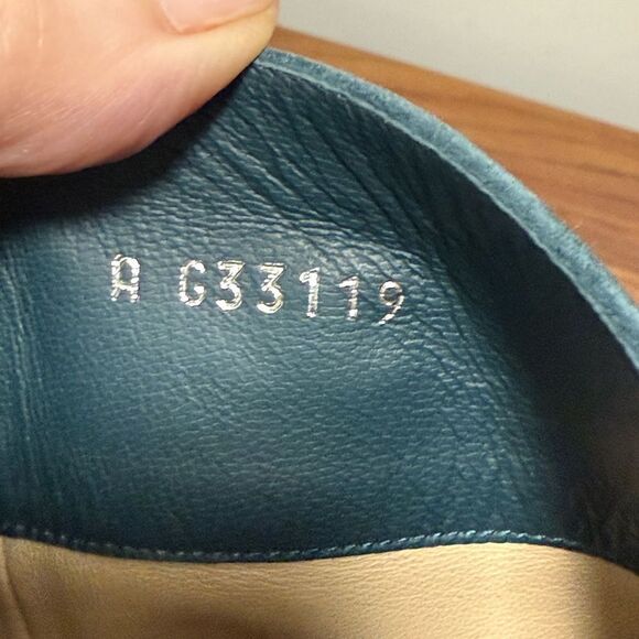 Chanel 2017 Gabrielle Coco Satin Suede Mid Calf Boots.  Size 38. Green/Black. - Picture 11 of 13